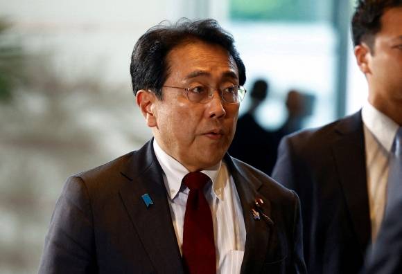 일본의 관세 담당 각료 아카자와 료세이 경제재생상. 로이터 연합뉴스