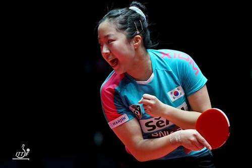 ITTF 여자 월드컵에 출전한 신유빈 [ITTF 홈피 제공. 재판매 및 DB 금지]