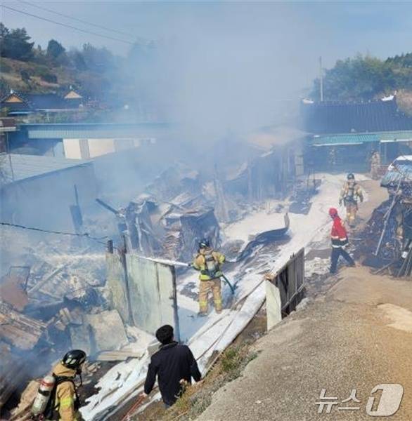 보성 주택 화재 현장.(보성경찰서 제공. 재판매 및 DB 금지)