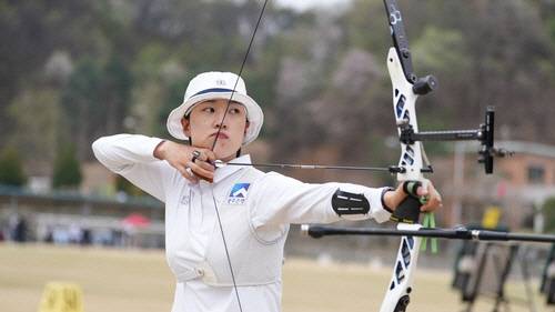 2025 국가대표 2차 평가전 치르는 여자 양궁 안산. [대한양궁협회 제공]