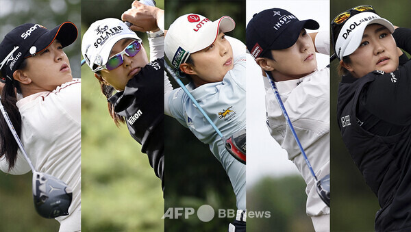 2025년 미국여자프로골프(LPGA) 투어 JM 이글 LA 챔피언십에 출전한 김세영, 고진영, 김효주, 박성현, 유해란 프로. 사진제공=ⓒAFPBBNews = News1