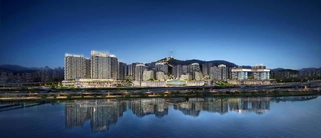 DL이앤씨가 한남5구역 재개발 조합에 제안한 ‘아크로 한남’ 투시도. DL이앤씨 제공