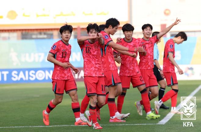 U-17 축구 대표팀. 대한축구협회 제공