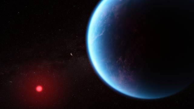 행성 K2-18b를 묘사한 그림. 사진 제공=NASA