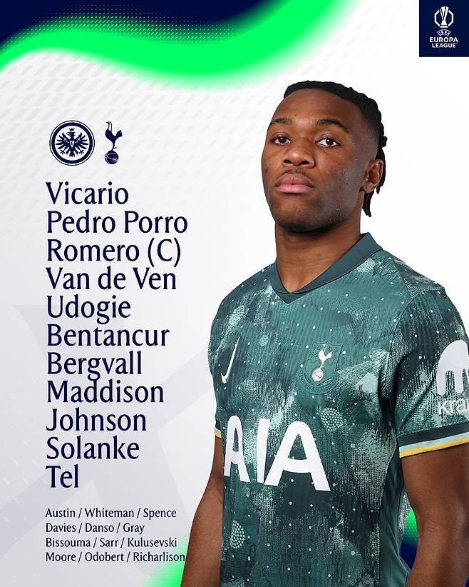 토트넘 선발 라인업. 토트넘 SNS