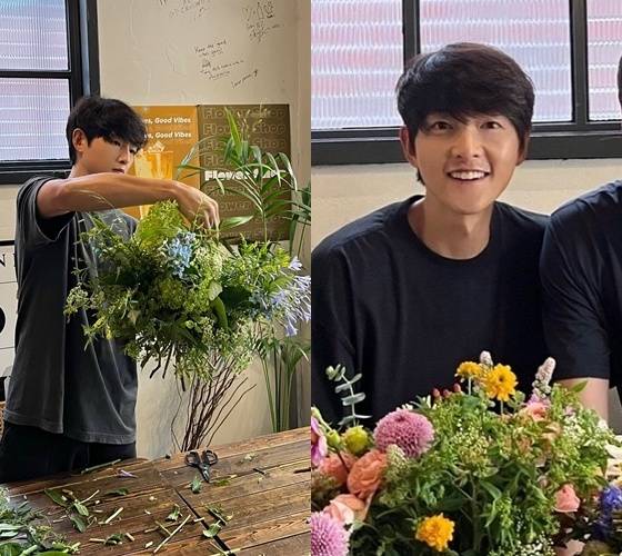 송중기 /사진=플로리스트 A 씨 인스타그램 캡처