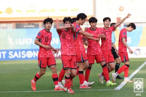 선제골 넣은 오하람 [대한축구협회 제공. 재판매 및 DB 금지]