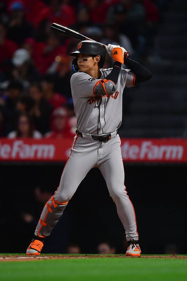 이정후가 8회초 마지막 타석에서 배팅 자세를 취하고 있다. Imagn Images연합뉴스