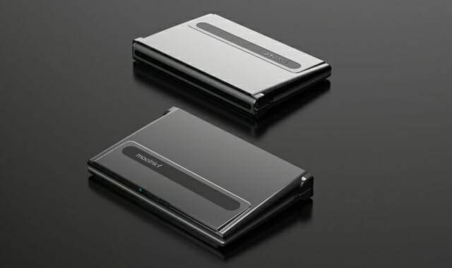 무잉크 브이는 기기를 접었을 때 초기 폴더블폰처럼 힌지 부분에 틈이 있다. (사진=리드무)