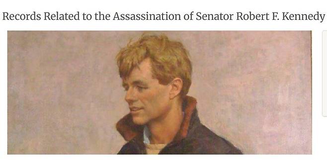 [서울=뉴시스] 미국 국립문서기록관리청 홈페이지에 18일 로버트 케네디 기록 공개가 안내되어 있다. 2025.04.19. *재판매 및 DB 금지