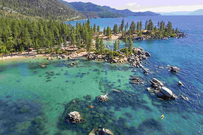 네바다주 인클라인 빌리지 근처 레이크 타호의 샌드 하버 풍경 / 사진=미국관광청