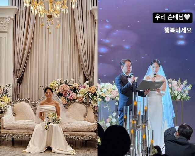 코미디언 심현섭 결혼식 현장/뮤지컬 배우 황만익 소셜미디어, 코미디언 심진화 소셜미디어