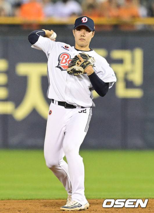 [OSEN=김성락 기자] 두산 베어스 박준순. 2025.04.18 /