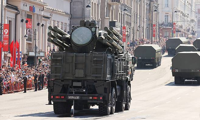 러시아 방공무기인 판치르(Pantsir)-S1이 이동하고 있다. 세계일보 자료사진