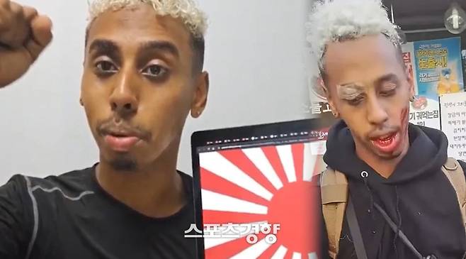 한국 비하 콘텐츠를 찍다 업무 방해 혐의로 기소돼 출국 금지 조치된 유튜버 조니 소말리. 유튜브 방송화면