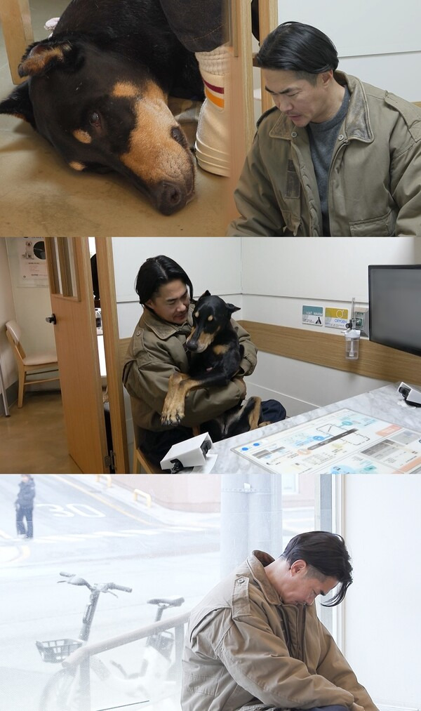 ▲ 20일 방송되는 '미운 우리 새끼'에서 배정남의 반려견이 수술을 받는다. 제공|SBS