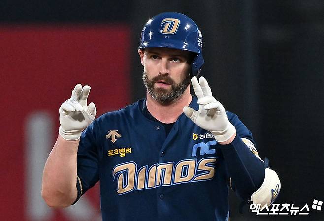 2024 시즌 KBO리그 홈런왕에 오른 NC 다이노스 외국인 타자 맷 데이비슨. 사진 엑스포츠뉴스 DB