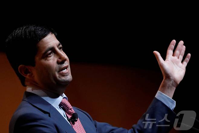 케빈 워시 전 연준이사가 한 이코노믹 포럼에서 연설하고 있다. ⓒ 로이터=뉴스1 ⓒ News1 박형기 기자