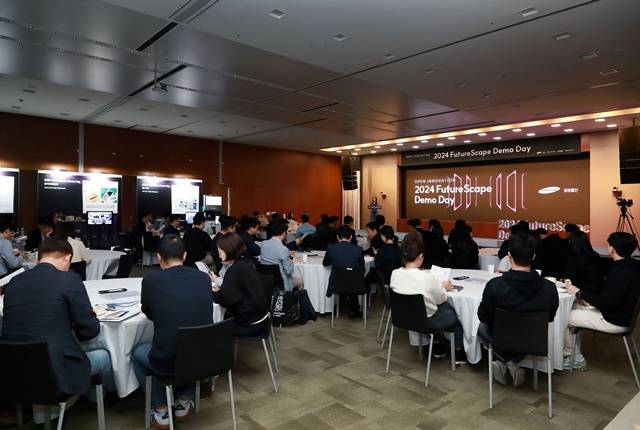 삼성물산은 올해 '2025 퓨처스케이프'를 공모를 통해 우수 혁신 기술과 아이디어를 가진 스타트업을 찾는다. 지난해 10월 열린 '2024 퓨처스케이프' 데모데이 행사. /삼성물산