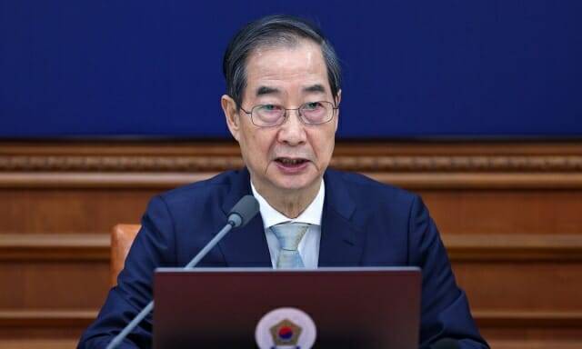 한덕수 대통령 권한대행 국무총리가 1일 정부서울청사에서 열린 국무회의에서 발언하고 있다. (사진=뉴시스)