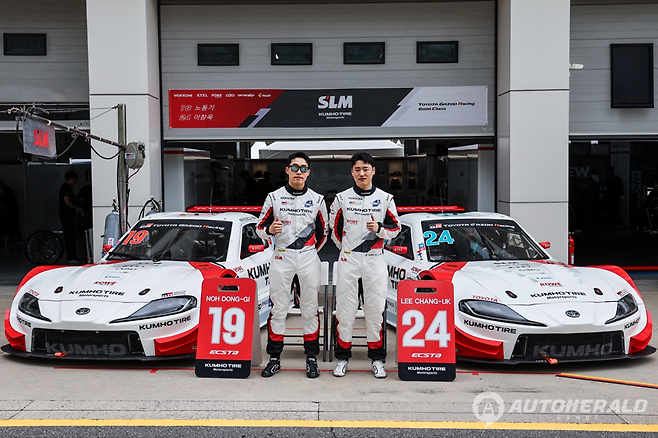 금호&nbsp;SLM&nbsp;드라이버 노동기(좌),&nbsp;이창욱(우)&nbsp;선수