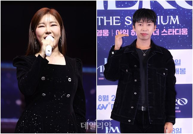 트로트 가수 송가인(왼쪽)과 임영웅 ⓒ데일리안 방규현 기자