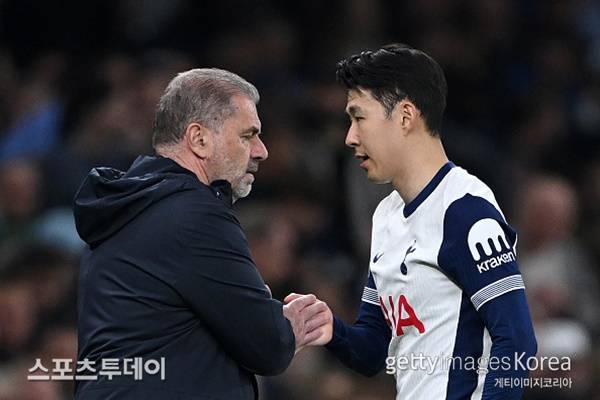 엔제 포스테코글루 감독-손흥민 / 사진=GettyImages 제공