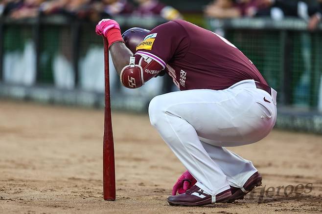 ▲ 올해 규정타석을 채운 63명 중 푸이그는 59위에 처질 정도로 시즌 초반 활약상이 저조하다 ⓒ 키움 히어로즈