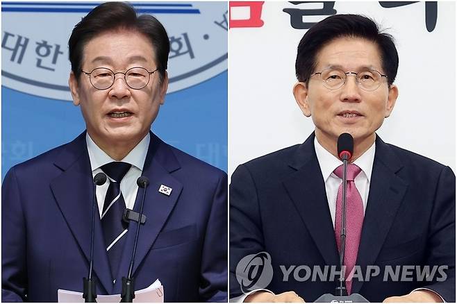 이재명 전 더불어민주당 대표(왼쪽)-김문수 전 고용노동부 장관 [연합뉴스 자료사진]