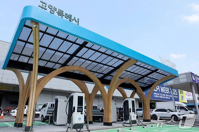 지난 21일 문을 연 킨텍스 전기차 충전소. (고양시 제공, 재판매 및 DB금지)