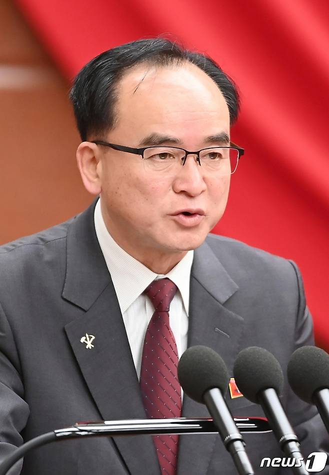 ((평양 노동신문=뉴스1) = 조용원 북한 노동당 조직비서. [국내에서만 사용가능. 재배포 금지. DB 금지. For Use Only in the Republic of Korea. Redistribution Prohibited] rodongphoto@news1.kr