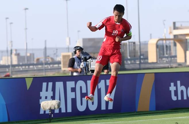 북한 17세 이하(U-17) 축구대표팀 주장 김유진. /AFC 홈페이지