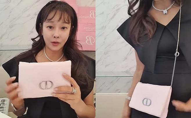 방송인 현영이 화장품업체 디올에서 제공한 사은품을 되팔아 논란이 되고 있다. /사진=현영 인스타그램 캡처