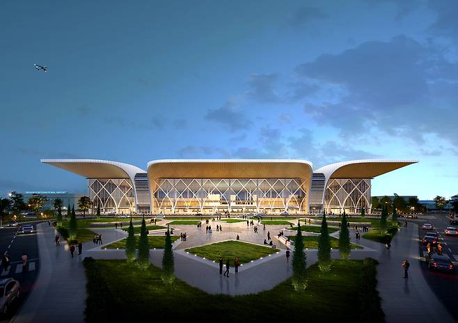 우즈베키스탄 우르겐치공항 신규 터미널 조감도.[인천공항공사 제공]
