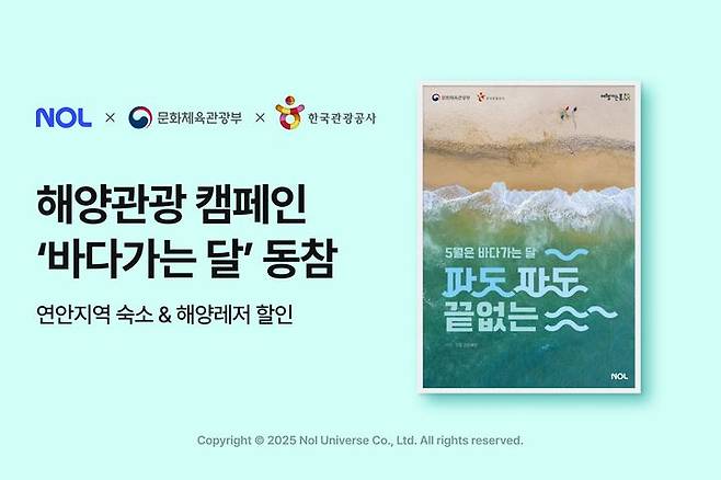 [서울=뉴시스] 놀유니버스가 해양관광 활성화를 위해 문화체육관광부와 한국관광공사가 주관하는 '바다가는 달' 캠페인에 참여한다고 22일 밝혔다. (사진=놀유니버스 제공) *재판매 및 DB 금지