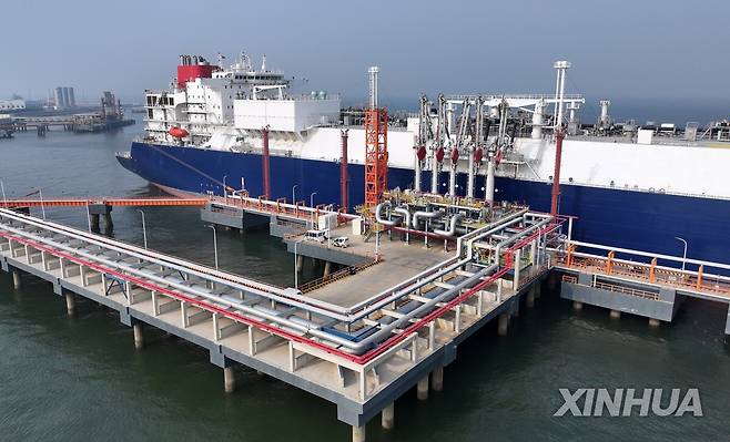 중국 톈진 LNG 터미널 자료사진 [신화 연합뉴스 자료사진]