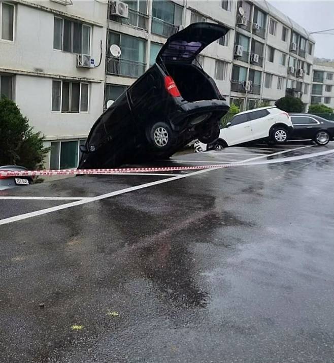 남양주 주차장 옹벽 붕괴 [독자 제공. 재판매 및 DB 금지]