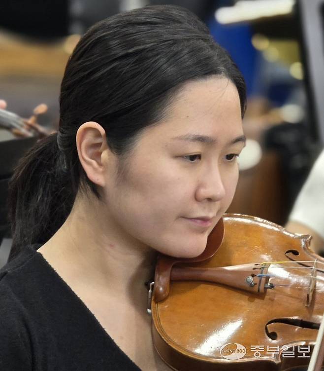 이슬기 제2 바이올린 수석. 사진=한기홍기자
