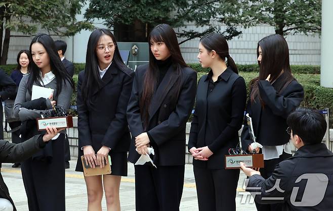 그룹 뉴진스(왼쪽부터 하니, 민지, 혜인, 해린, 다니엘) ⓒ News1 황기선 기자