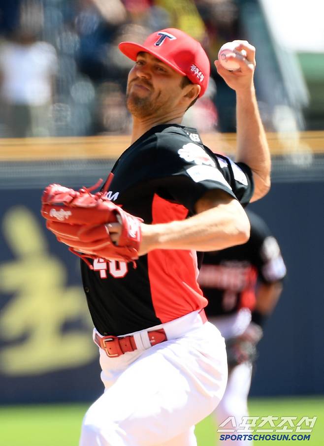 20일 잠실구장에서 열린 두산 베어스와 KIA 타이거즈의 경기. KIA 네일이 역투하고 있다. 잠실=박재만 기자 pjm@sportschosun.com/2025.04.20/