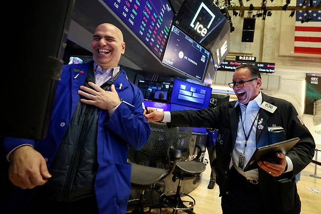 22일(현지 시각) 미 뉴욕증권거래소(NYSE)의 모습 / 로이터=연합뉴스