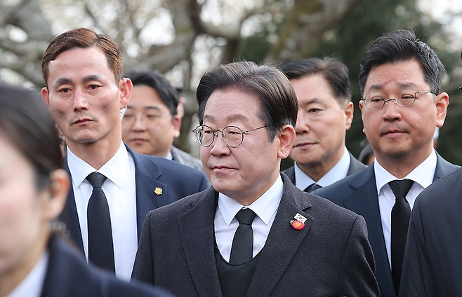 제주4·3 추념식 참석한 이재명 더불어민주당 대선 경선 후보 / 사진 = 연합뉴스