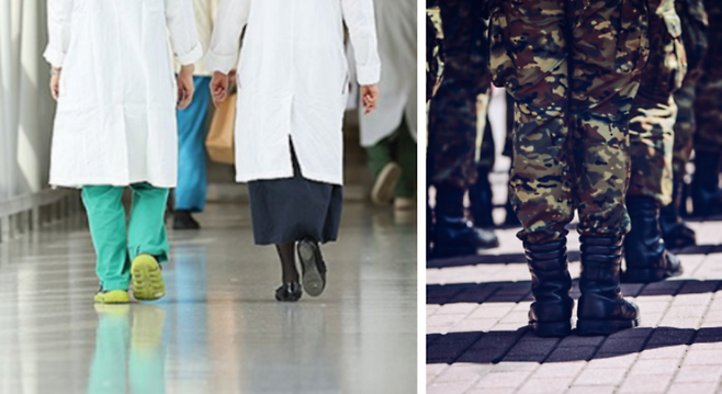 현역 입대를 하는 의대생들이 늘며 지역 의료를 담당하는 공보의 수는 급감하고 있다. 연합뉴스, 게티이미지뱅크