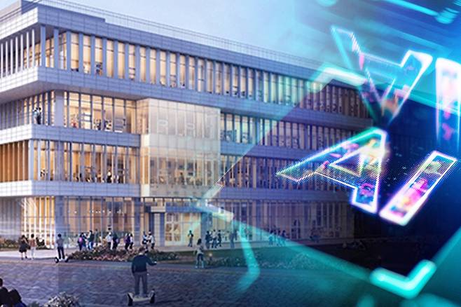 한국에너지공과대학교(한전공대) 전경과 AI(인공지능) 이미지 ⓒ한국에너지공과대학교·게티이미지뱅크