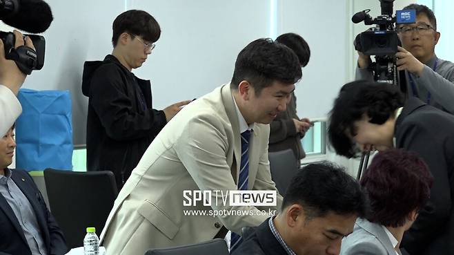 ▲ 제2차 대한체육회 이사회에 참석한 유승민 대한체육회장