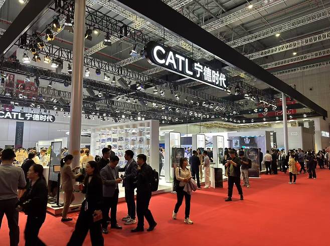 상하이모터쇼 내 CATL 전시장 [촬영 정성조]