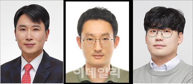 왼쪽부터 오기용 한양대 교수, 선경호 한국기계연구원 박사, 손세호 한양대 석박통합과정생(사진=한양대 제공)