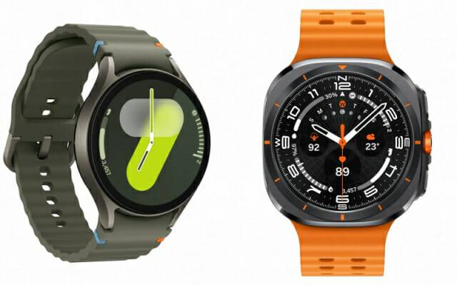 갤럭시 워치7 44mm 그린,  갤럭시 워치 울트라 티타늄 그레이 (사진=삼성전자)