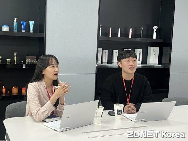 (왼쪽부터) 에이피알 인재채용팀 김다인 팀장, HR실 박지웅 실장