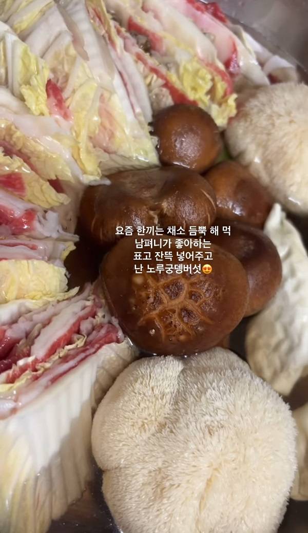 배우 박하선(37)이 건강한 식사로 밀푀유나베를 준비했다./사진=박하선 인스타그램 캡처